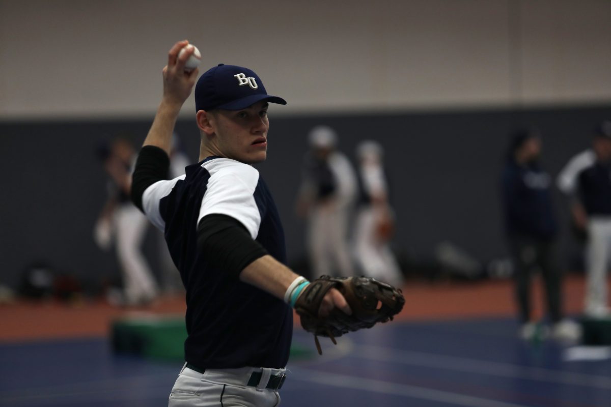 Ty Koehn winds up a pitch in the SRC. | Photo by Jasmine Johnson