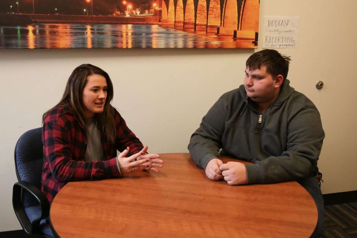 Senior John Chouinard and Junior Faith Miller changed the name of the College Republicans club to Turning Point USA. Turning Point is a nonprofit organization that works to educate college students on political ideas. | Photo  by Katie Viesselman