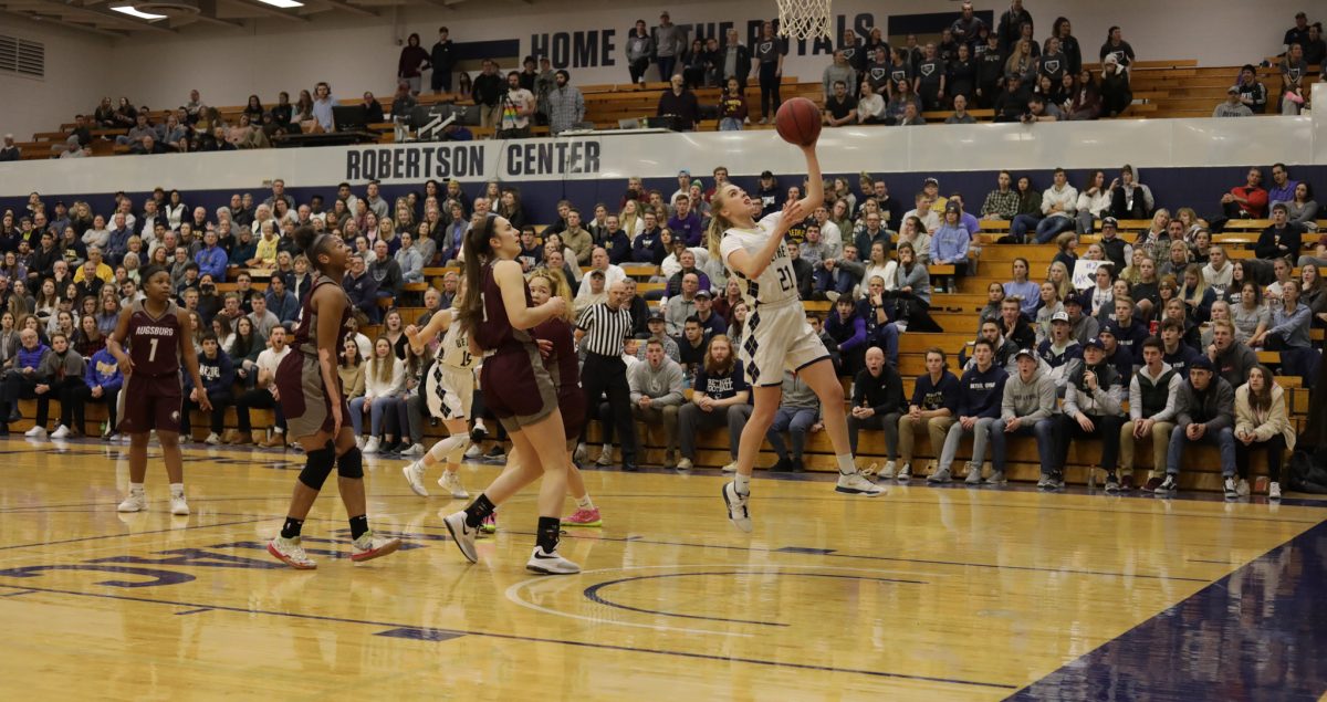 Haylee Barker goes up for a layup in front of a packed house on Wednesday night. 