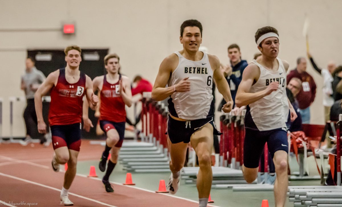 Senior+sprinter+Shawn+Monroe+in+mid-stride+while+he+competes+at+the+MIAC+Indoor+Championship.++%7C+Photo+by+Teresa+Brubaker