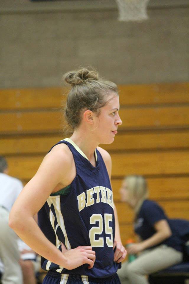 Micaella Petrich during her senior year of basketball. The former player, now coach, is excited to be back on her home court. Photo courtesy of Lexi Friesen.

