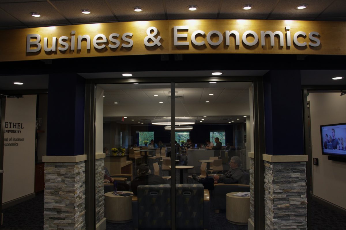 Bethel University introduces a new space for Business and Economics students and faculty. Renovations began in the spring of 2018, which moved the Financial Aid Office up to the fourth floor of the Hagstrom Center. The department officially opened up the space for the student body this fall.