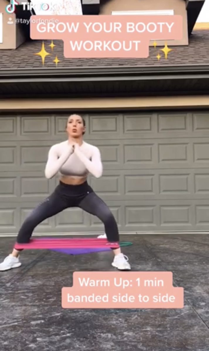 Screenshots from Fondie's workout videos