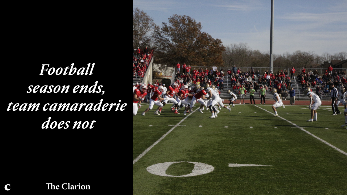 Football season ends, team camaraderie does not