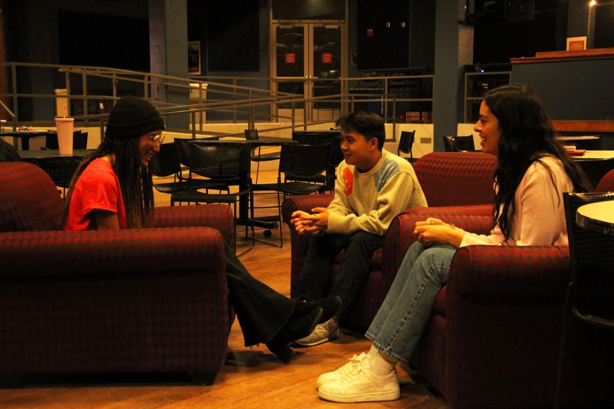 Hailey DuPrée, Spencer Vang and Ilene Amayarapalo sit in a circle in the Underground during Real Talk Feb. 14. Following a Valentine’s Day showing of “Lady and the Tramp,” they discuss the implications of the movie. “It's not just limited to one race learning about race,” DuPrée said. “We all can learn from one another.”