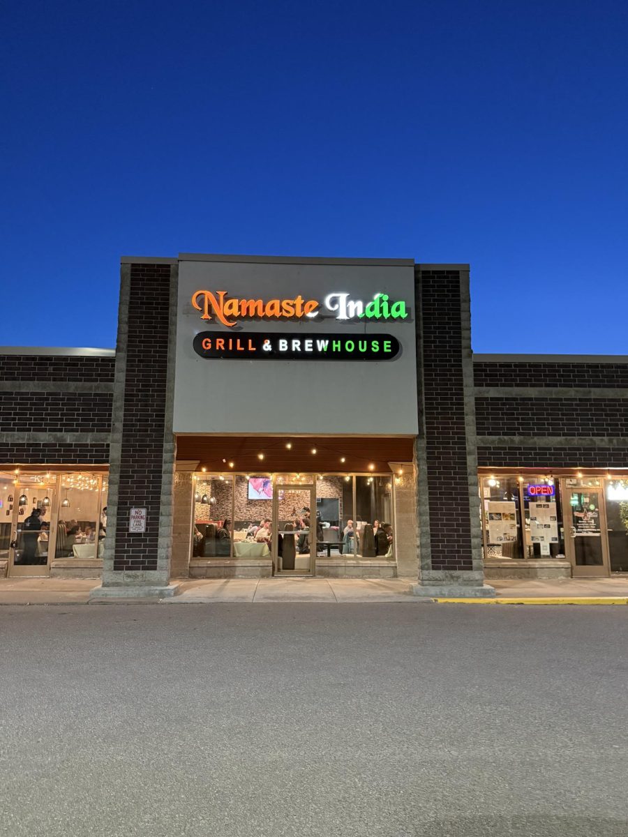 A view of the storefront of Namaste India Grill & Brewhouse April 6, 2025. 