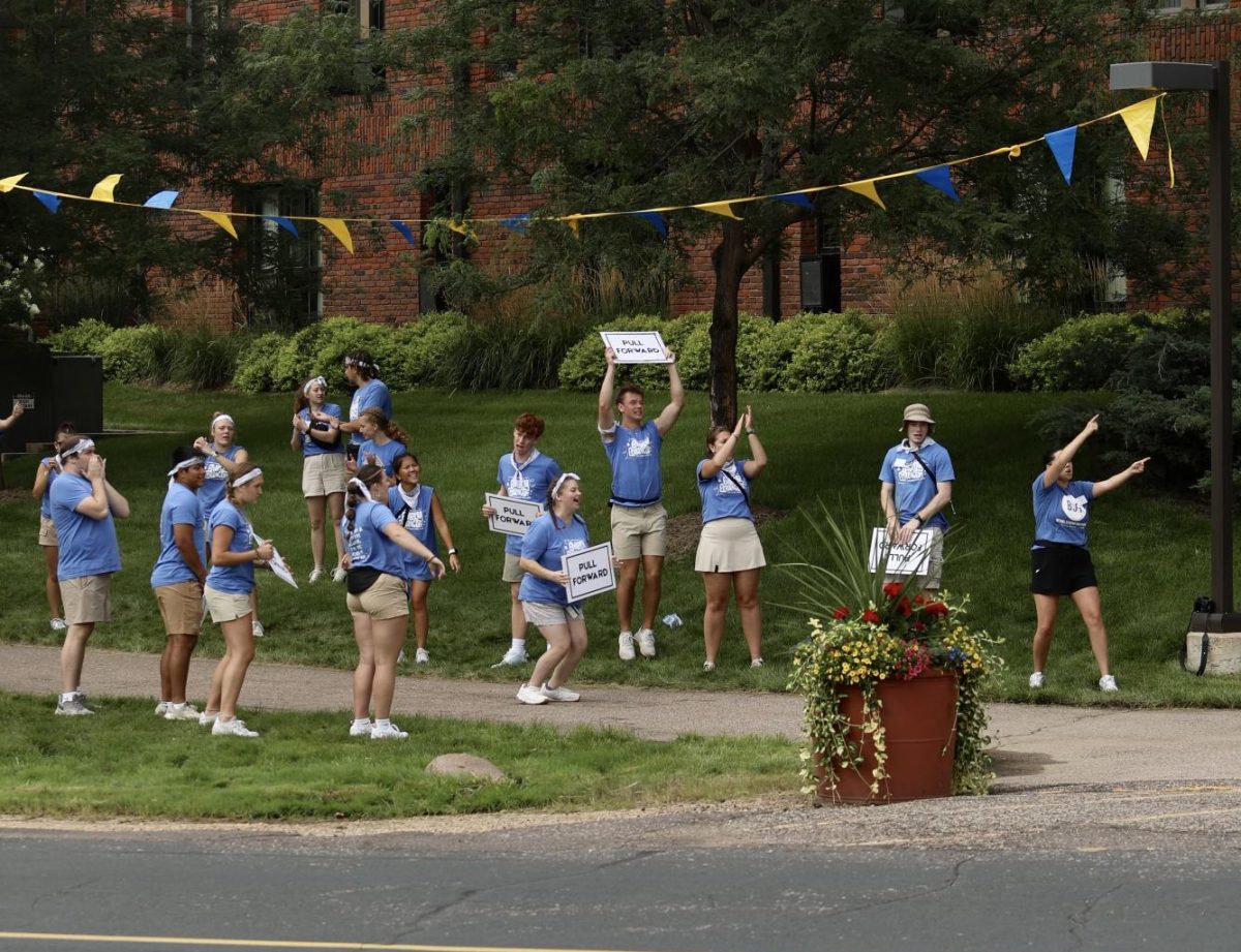 Bethel University students celebrate the arrival of new students as part of Bethel University’s annual Welcome Week Aug. 23, 2025. In 2025, Bethel brought its largest-ever incoming class of 1,124 students.